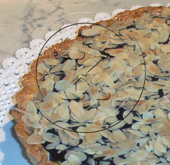 Crostata alle mandorle e cacao - dettaglio